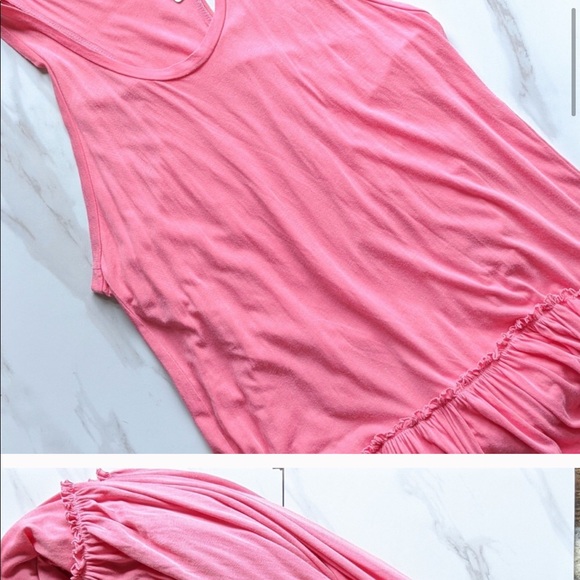 ANTHROPOLOGIE Sundry Pink Tiered Racerback Dress - Picture 3 of 3